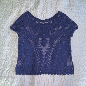 Sheer Navy Blouse